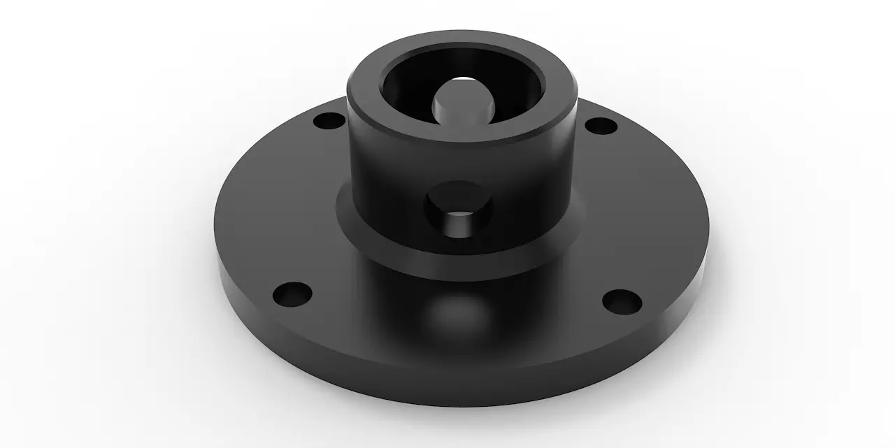 Rotatorflansch Ø 40-70mm, Rotatoraufnahme mit Grundplatte, Flanschplatte - [ Ø 70mm ohne Befestigungs-Set Rotator ] 
