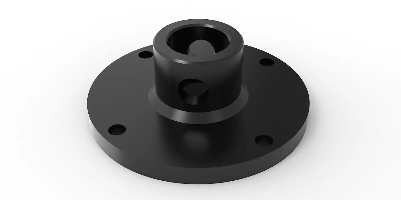 Rotatorflansch Ø 40-70mm, Rotatoraufnahme mit Grundplatte, Flanschplatte - [ Ø 60mm mit Befestigungs-Set Rotator ] 