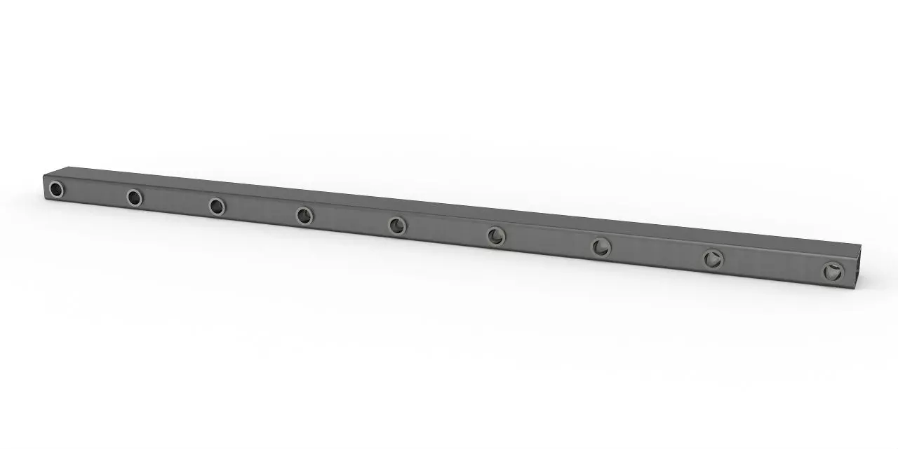 Zinkenträger mit eingeschweißten Hülsen / Buchsen in 870mm - 2400mm Arbeitsbreite - [ 1800mm ]
