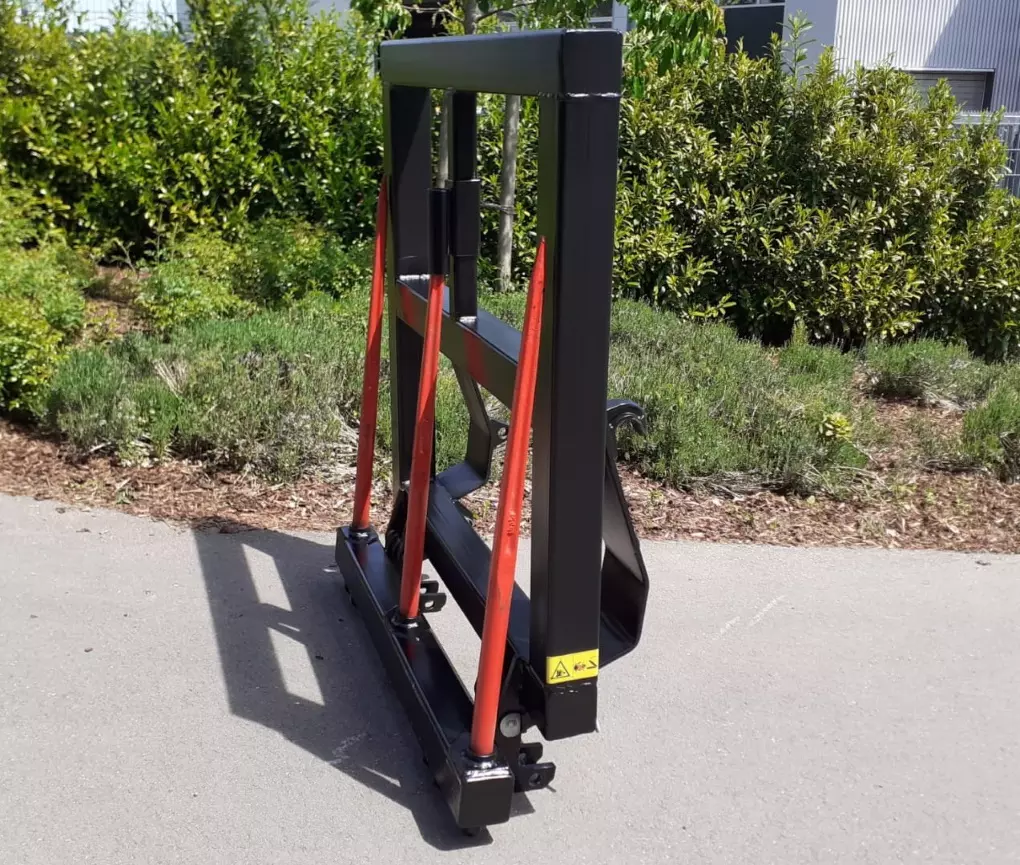 Ballengabel - Ballentransportgabel, klappbar mit 3 Schwerlastzinken - [ Euroaufnahme  ] 
