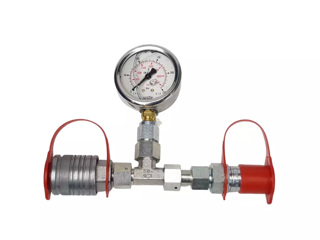 Teststecker Manometer 250bar mit Stecker und Muffe