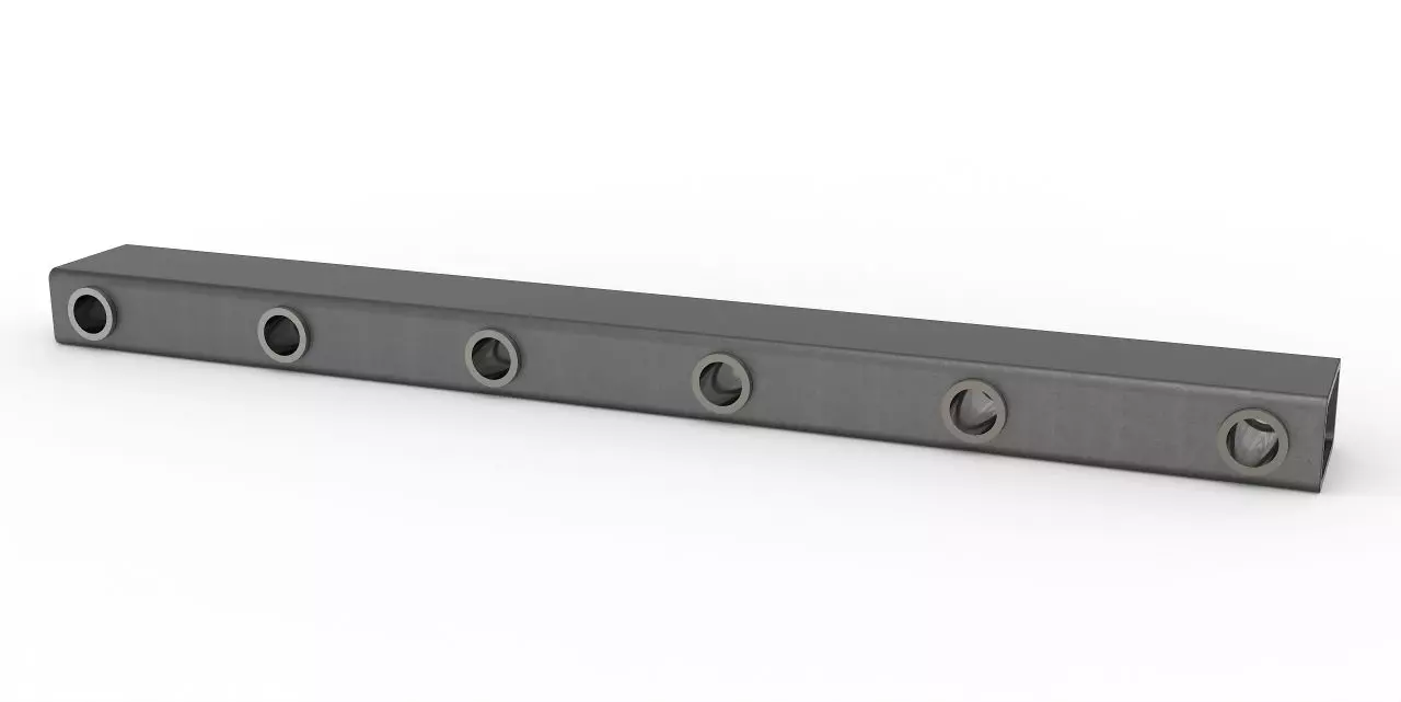 Zinkenträger mit eingeschweißten Hülsen / Buchsen in 870mm - 2400mm Arbeitsbreite - [ 930mm ]