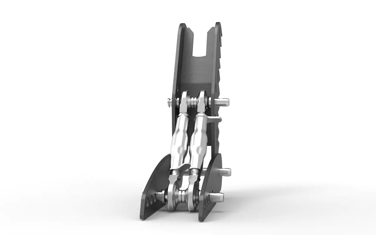 Baggerdaumen für Minibagger von 3-5t, Niederhalter mechanisch, mit Oberlenker