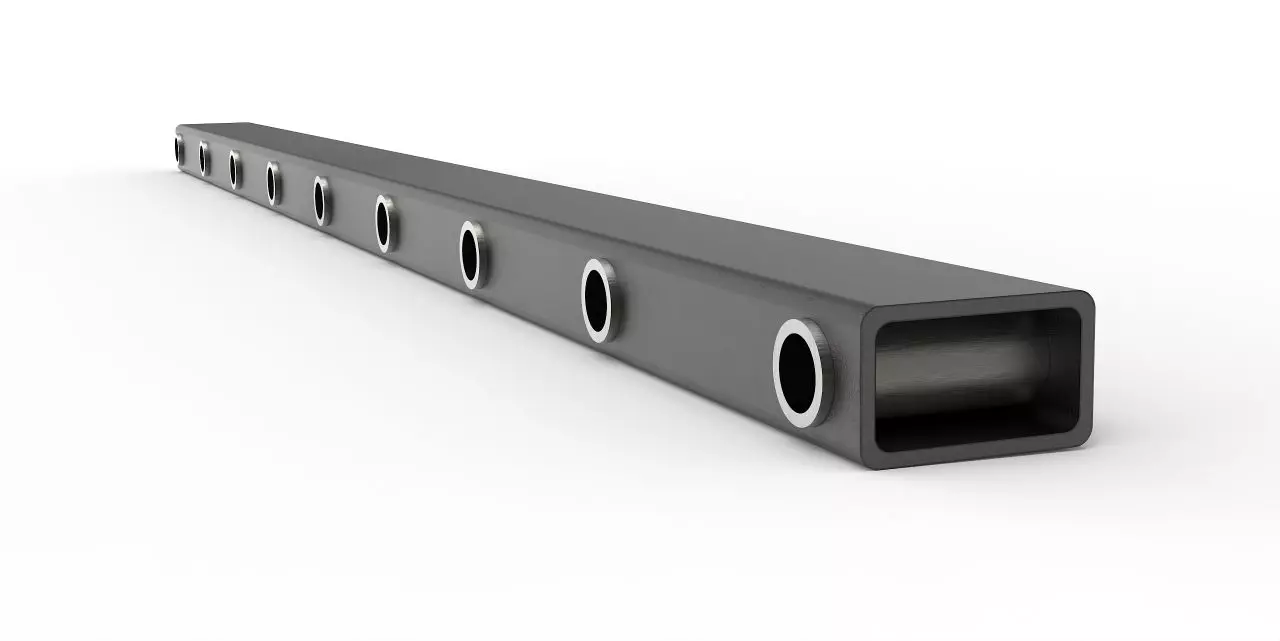 Zinkenträger mit eingeschweißten Hülsen / Buchsen in 870mm - 2400mm Arbeitsbreite - [ 1800mm ]