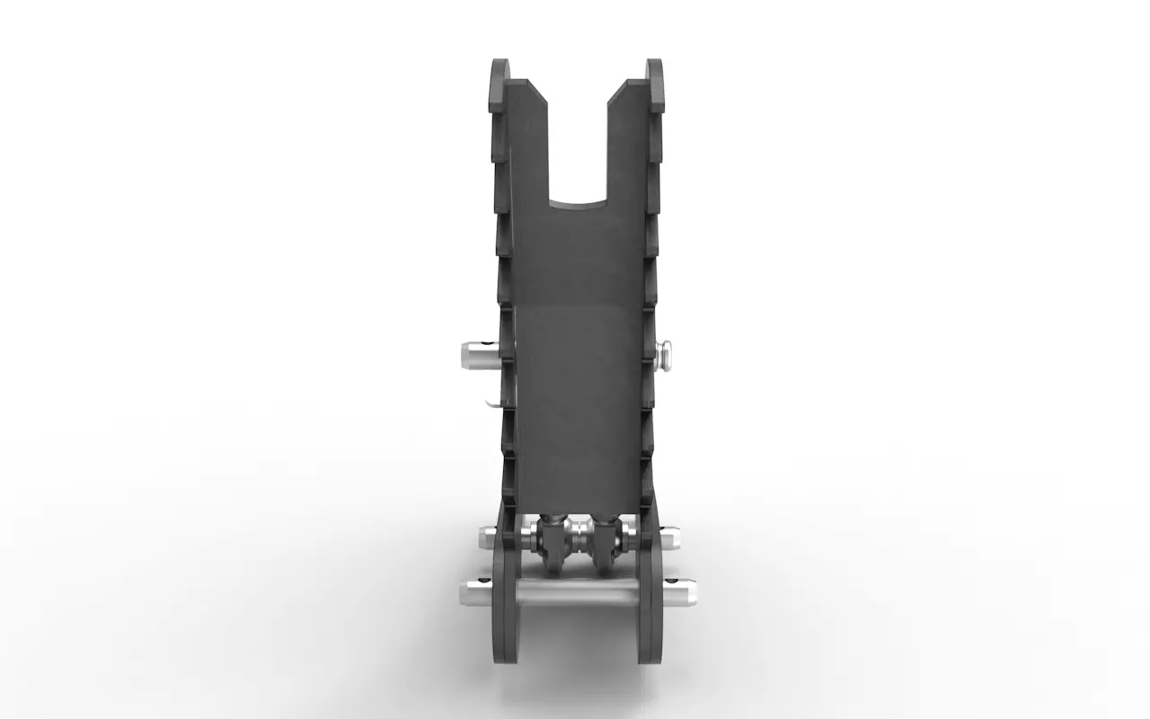 Baggerdaumen für Minibagger von 3-5t, Niederhalter mechanisch, mit Oberlenker